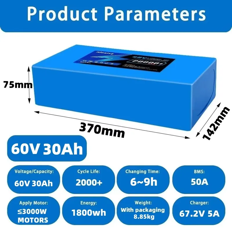  60V 20AH 30AH 21700 Lithium B - 60V 30Ah Electric Scooter Battery 评论和价格