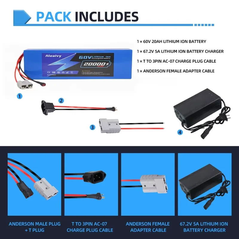  60V 20AH 30AH 21700 Lithium B - 60V 30Ah Electric Scooter Battery 评论和价格